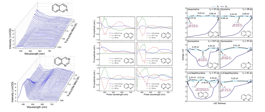 Excited state dynamics of azanaphthalenes reveal opportunities for the rational design of photoactive molecules
